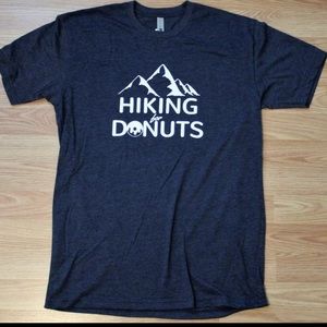 Hiking for Donuts Unisex Screen printed design.
